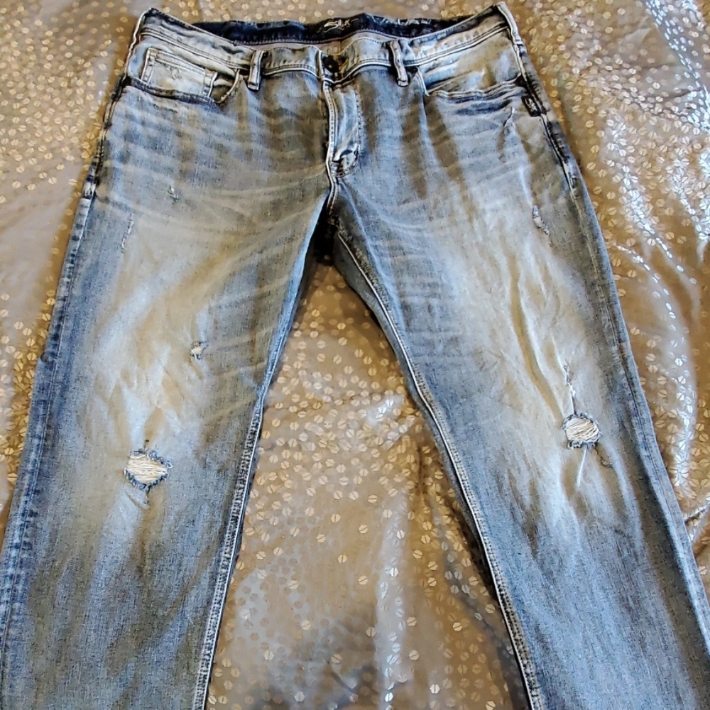 Mens silver Jean's hardly worn size 38x30